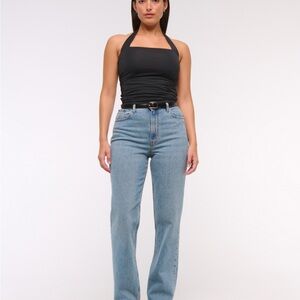 Abercrombie & Fitch Curve Love Ultra High Rise 90’s Straight Jean